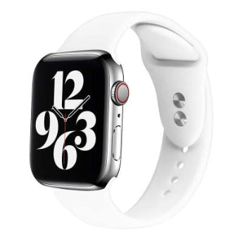 Smart Watch Strap Solid Color Silicone Double Nail