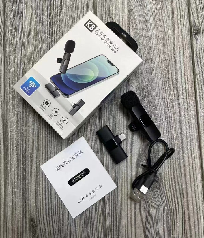 Collar Clip Microphone Outdoor Video Recording Wireless Microphone