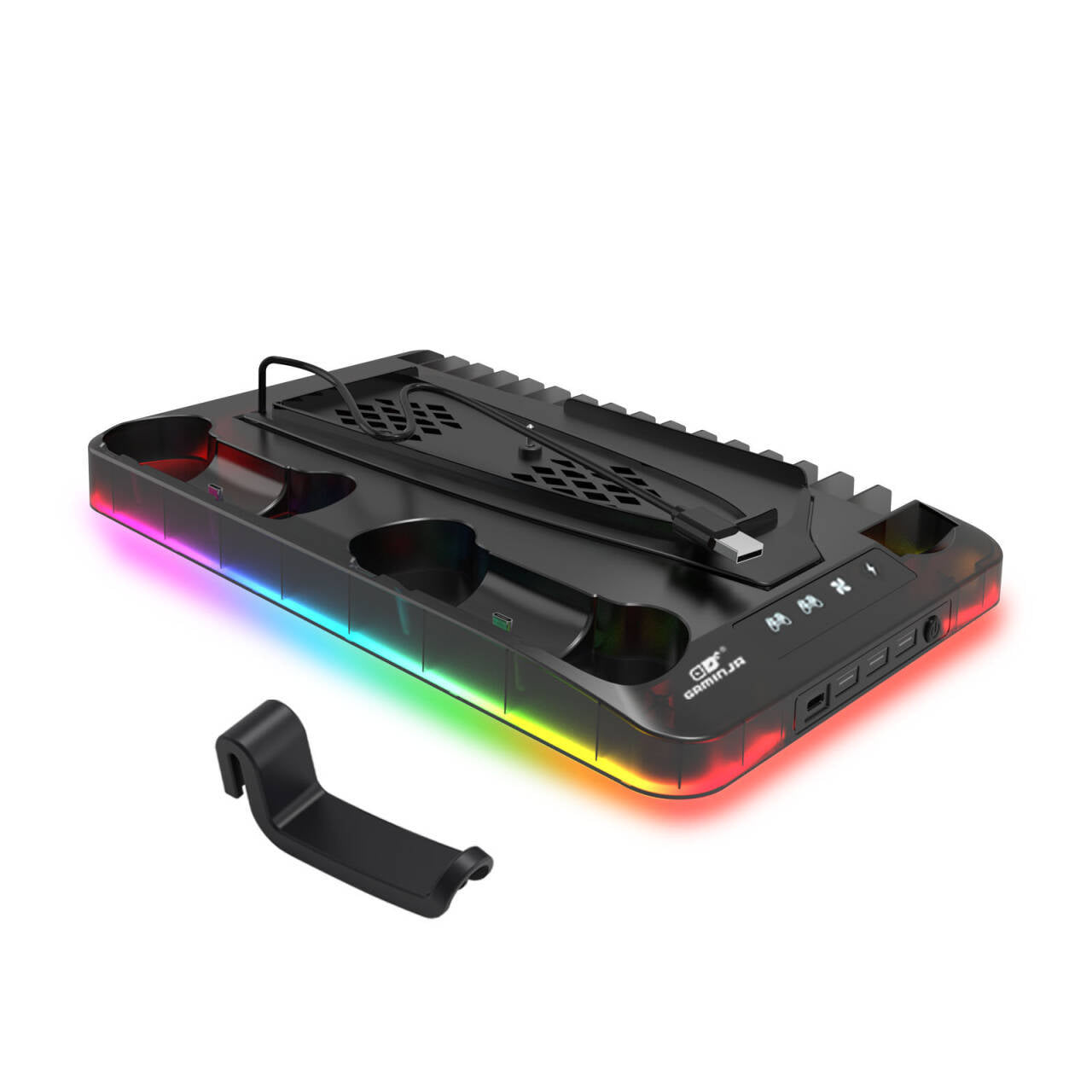 The New PS5 Game Console Base Ps5 Handle Base Charger Multi-function Remote Control Earphone Disc Storage Bracket